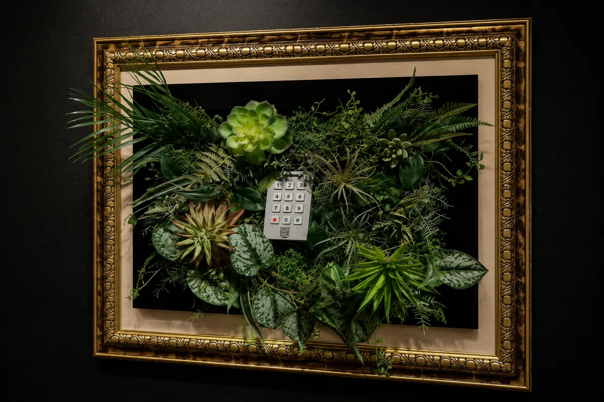 植物に囲まれた入口